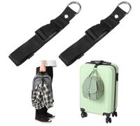 2 Pcs Luggage Straps to Connect Two Suitcases Add A Bag Strap Travel Belt For Luggage Connector Straps for Suitcases Adjustable Suitcase Belt Carry Your Extra Bags, Black