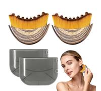 2 Pcs Lymphatic Contour Face Brush, Lymphatic Drainage Massager Face, Dry Brushing with Ergonomic Design to Relieve Fatigue for Daily Use, with Box