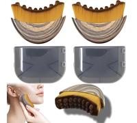 2 PCS Lymphatic Drainage Brush for Jawline & Chin Sculpting, Precision Contour Brush with Ergonomic Design, Enhances Circulation & Defines Facial Features for a Sculpted Look