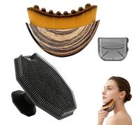 2 PCS Lymphatic Face Brush for Contouring & Detox, Gentle Wooden Lymphatic Drainage Brush for Face, Neck & Jawline, Improve Circulation, Reduce Puffiness & Define Facial Contours (Set)
