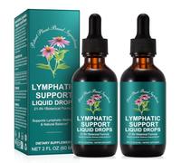 2 PCS Lymphatic Herbal Drops with Burdock Root, Cleavers, Red Clover & Dandelion Root | Botanical Liquid Supplement | Alcohol Free | Easy Daily Liquid Formula | 60ml