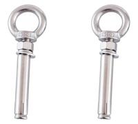 2 Pcs M12 Expansion Eyebolt Eye Nut Screw with Ring, 304 Stainless Steel Lifting Bolts for Wall Anchors And Brick,M12x90mm(M12x110mm)