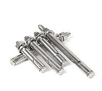 2 Pcs M12 x 80mm 304 Stainless Steel Expansion Bolt External Hex Expansion Screw Bolt Sleeve Anchor，Pool-Safety-Cover Expansion Bolts