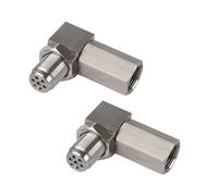 2 PCS M18X1.5 Straight Automotive Catalytic Converter, Universal Fit Most Vehicles, Stainless Steel SS304 for Vehicle Exhaust System Replacement(90°)