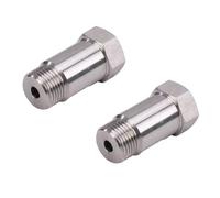 2 PCS M18X1.5 Straight Automotive Catalytic Converter, Universal Fit Most Vehicles, Stainless Steel SS304 for Vehicle Exhaust System Replacement(45mm-Straight)