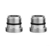 2 pcs M22 Male Thread Water Tap Adapter Chrome Plated Brass for Faucet Hose Purifier Shower Plumbing Connection Use