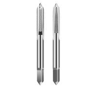 2 PCS M4 X 0.7mm Metric Hand Machine Tap Set, H2 High Speed Steel 3 Straight Flutes Screw Metal Tapping Drill Bits Set for Threading Holes Machinist Repair DIY Tool