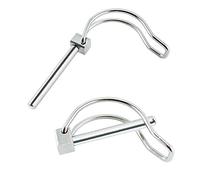 2 Pcs M6 Stainless Steel 316 Quick Lock Release Pin, Coupler Safety Pin, Trailer Towing Bicycle Stroller Cargo Boat Stage Leg Hitch Hook Clip