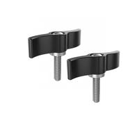 2 Pcs M6 X 10-35mm T-Type Adjustable Knobs Handle Clamping Lever Quick Release Locking Rotating Bolt Black/Red(M6*20mm-Red)(M6*15mmblack)