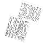 2 Pcs Mac OS Shortcuts Sticker, Word/Excel Keyboard Shortcut Command Quick Reference Long-Lasting Vinyl MacBook Sticker Tear Resistant No Residue Decals for MacBook Air and Pro 13-16inch Laptop Clear