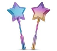 2 PCS Magic Wand Credit Card Holders, Contactless Payment Wand for Cosplay Events and Daily Commutes, Credit Card Wand with Storage and Gradient Rainbow Colors