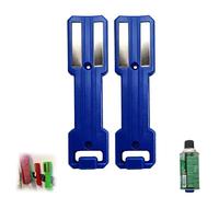 2-PCS Magnetic Aerosol Can Holder, Double-Sided Powerful Magnet Bottle Holder, Spray Can Wall Mount Organizer, Space Saving, for Garage,Toolbox, Workspaces (c-blue)