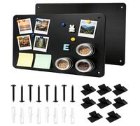 2 Pcs Magnetic Board for Wall, 42 x 30cm Magnet Bulletin Board, Metal Magnetic Board to Display Notes, Spice Jars, Photos, for Home Office Refrigerator Bedroom
