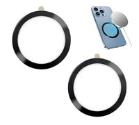 2 Pcs Magnetic Ring Sticker, Universal Magnetic Wireless Charging Ring, Conversion Kit for Mag Safe Compatibility, Compatible with iPhone 15/14/13/12 Series, Galaxy S22, Standard Case Adapter