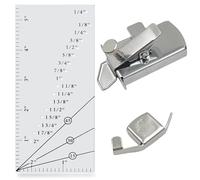 2 Pcs Magnetic Seam Guide for Sewing Machine + 1 Seam Allowance Guide Ruler, Seam Guide, Straight Line Hem Sewing Ruler, Hem Guide for Industrial Lockstich Walking Foot Sewing Machine Magnet
