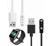 2 PCS Magnetic Smart Watch Charger, 2 Pin 4mm Magnetic Charging USB Cables with Built-In Safety Features Smartwatch Accessories Compatible with SW022/GTX/RT LSO5S/ LW11 Kids Fitness Tracker Watch