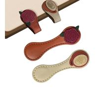 2 Pcs Magnetic Vintage Bookmarks Made from Leather, PU Leather Bookmark Clips, Personalised Stylish Book Accessories for Women, Reading Accessories