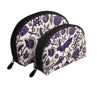 2 Pcs Makeup Bag Coin Purse Wallet Bat Print Large Cosmetic Bags Coin Pouch Wash Bag Toiletry Bags Shell Storage Bag Zipper Money Purses Bag for Women