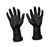 2 Pcs Male Hand Model Lifelike Jokes Toy for Themed Party Jewelry Display black