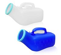 2 PCS Male Urinal Bottles, 1200ml Heavy-Duty Portable Pee Jug with Secure Lid for Travel, Hospital Use, Long Drives, Emergencies and Camping