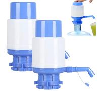 2 Pcs Manual Water Pump for 5 Gallon Jug, Portable Water Jug Pump, Hand Pressure Press Dispenser Bottle with an Extra Short Tube and Cap