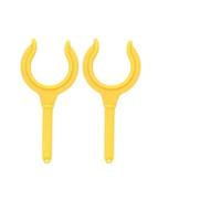 2 Pcs Marine Boat Dinghy Oar Lock Fishing Rod Holder Rowlock Horn Side Mount Rowing Kit for Kayak Canoe Yacht Accessory for Fishing Rod Holder(Yellow)