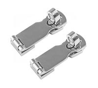 2 Pcs Marine Grade 316 Stainless Steel Door Hasps, 3 Inch Heavy Duty Swivel Safety Hasp with Turning Padlock Eye Mount