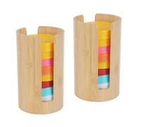 2 PCS Mason Jar Lid Organizer Vertical Mason Jar Lid Storage Bamboo Tumbler Lid Holder Cup Lid Organizer Suitable for Mason Lids/Canning Lids/Bamboo Lids Mason Jar Accessories (2 Wide)