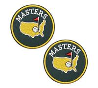 2 Pcs Masters Golf Hook and Loop Funny Patch,Cute Golf Masters Meme Morale Embroidered Patch, DIY Applique for Caddy Clothes Backpacks,Vests, Gym Bags, Hats, Caps,Costume,Cosplay