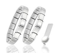 2 PCS Matching Bracelets for Couples, Silver Personalised Bracelet for Men Charm Bracelet with a Disassembly Tool, Couples Bracelets Suitable Gifts for Husband Wife Boyfriends Girlfriends