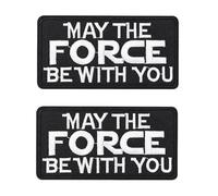 2 PCS May The Force Be with You Encourage Emblem Patches Hook and Loop Applique Badge Tactical Embroidered Patches for Clothes,Backpack,Jacket,Vest,Hat,Bag,Uniforms,Armband,Biker,Pants,Coat,Pouch