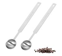 2 Pcs Measuring Spoons, 5 ml Stainless Steel Tablespoon Measuring Spoon, Coffee Scoop with Long Handle, for Ground Coffee, Loose Tea, Families Bakeries, Beans, Milk Powder, Flour Seasoning.