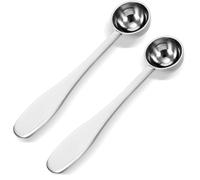 2 Pcs Measuring Spoons Rounded Head Tablespoon Measuring Spoon 1 TSP (1/3 tbsp | 5 ml | 5 cc) Stainless Steel Measure Scoop for Kitchen Cooking Coffee Spoon (Silver)