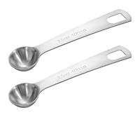 2 PCS Measuring Spoons Tablespoon Measuring Spoon 1/6 Tbsp (1/2 TSP | 2.5 ml | 2.5 cc | 1/12 oz) Mini Spoons Stainless Steel Measuring Spoons for Kitchen Cooking Spoon(Silver)