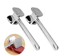 2 Pcs Meat Tenderizer, Heavy Duty Meat Tenderizer Tool, Professional Dual-Sided Meat Mallet for Steak, Chicken, Beef, Durable Alloy Construction with Ergonomic Handle