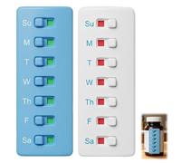 2 pcs Medication Reminder, Pill Bottle and Pill Boxes Organiser, Compact Design for Daily Use, Travel-Friendly Dimensions 6 x 2.5 x 0.5 cm