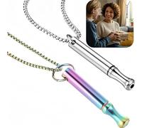 2 PCS Meditation Breathing Necklace - Breath Control Pendant,Sm/oking Cessation & Emotional Balance|Anxiety Relief,Yoga Accessory,Deep Breathing Practice|Stress & Anxiety Relief(Colorful + Silver)