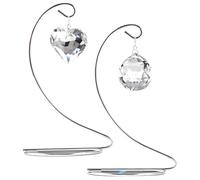 2 Pcs Memorial Suncatcher Gift Set, Crystal Diamond & Heart Suncatcher, Rainbow Maker, Sympathy Gift for Loss of Loved One or Mother, 7.5 x 4.3 x 4.3 in