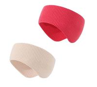 2 Pcs Men Women Ear Warmers Headbands Autumn Winter Knit Earmuffs Head Bands for Ski, Cycling, and Running (H)