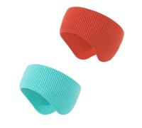 2 Pcs Men Women Ear Warmers Headbands Autumn Winter Knit Earmuffs Head Bands for Ski, Cycling, and Running (F)