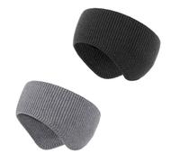 2 Pcs Men Women Ear Warmers Headbands Autumn Winter Knit Earmuffs Head Bands for Ski, Cycling, and Running (J)