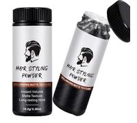 2 PCS Men's Hair Styling Texture Powder - Natural Matte Finish, Lightweight Hold, Oil-Free & Non-Greasy Residue, Easy Application for Effortless Volume & All-Day Control, 10g Each