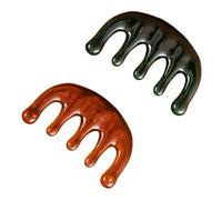 2 Pcs Meridian Massage Comb Portable Guasha Scalp Comb Comfortable Handheld Gua Sha Scraping Massage for Head Caring Relaxation Physical Therapy Acupoint Treatment