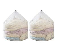 2 Pcs Mesh Laundry Bag Durable Laundry Bag for Washing Machine with Drawstring Travel Wash Bag for Delicates Washing Bags for Laundry