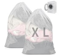 2 Pcs Mesh Laundry Bags, 70×90cm Heavy Duty Laundry Bag for Washing Machine, Large Washing Net Bags for Laundry with Drawstring, Large Laundry Bags for Dirty Clothes Beddings Plush Toys(White)