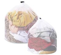 2 Pcs Mesh Laundry Bags,Drawstring Laundry Bag,Mesh Wash Bags Laundry Bags, Heavy Duty Dirty Clothes Washing Machine Bag for Clothes,Bedding,Tablecloths,Curtains(60x80/50x60cm)