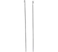 2 Pcs Metal Beading Needles Bead Crochet Hooks Beaded Needles Steel Wood Bead Needle Threader Jewelry Making Tools Beading Needles (Silver) Arts & Crafts