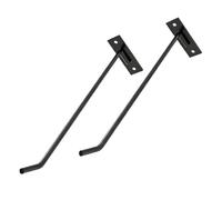 2 Pcs Metal Exercise Ball Holder, Wall Mount Heavy Duty Black Yoga Ball Rack, Space-Saving Storage Organizer for Basketballs, Footballs, Volleyballs, 15 in Length