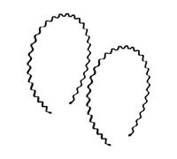 2 Pcs Metal Hair Band, Wave Headband, Unisex Non-Slip Elastic Headband, for Outdoor, Sports Yoga, Makeup