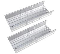 2 Pcs Metal Mitre Block, Aluminium and Steel Construction Mini Mitre Box with 3 Angles, Adjustable Coving Mitre Tool for Manual Saws, Small Angle Cutting Block for Wood, Plastic, Soft Metals(5.3Inch)